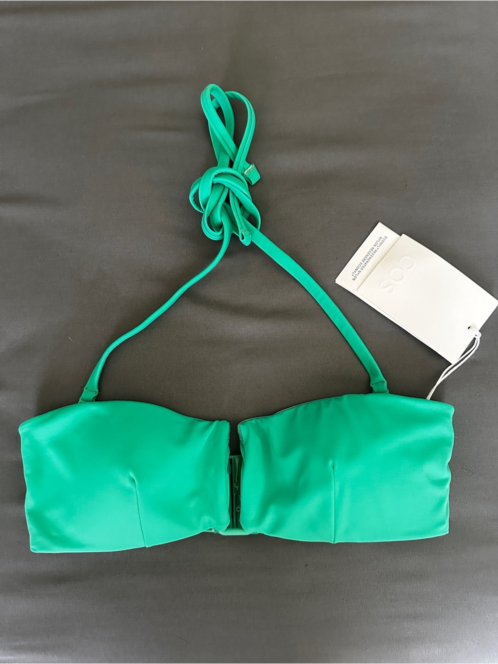 COS Emerald Green Bandeau Bikini Top